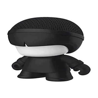 Immagine di Xoopar Mini altoparlante Bluetooth portatile progettato con materiali durevoli Xboy nero. illuminato a LED Potente suono 360 telecomando per selfie integrato