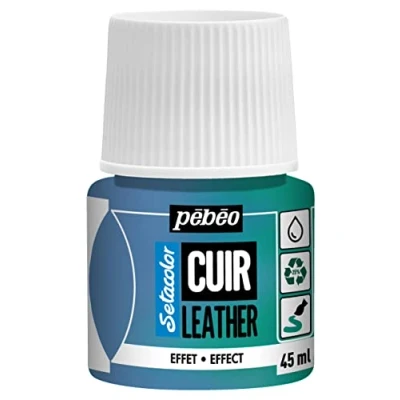 Immagine di Pebeo, Colore + Vernice per fai da te, Colori della pelle SetaCuir (Blu, verde duochrome, 45 ml)