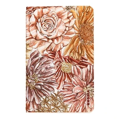Immagine di RHODIA 120028C TACCUINO cucito 9x14 cm A righe 64 pagine Carta Clairefontaine Avorio 90 g/m Copertina Soft Touch Collezione Orange Botanique
