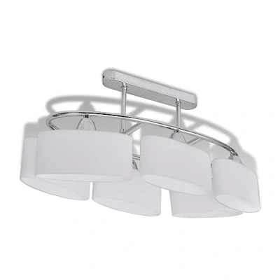 Immagine di vidaXL Lampada da soffitto con diffusori di Vetro ellissoidali per 6 lampadine E14
