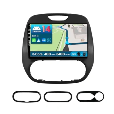 Immagine di JOYX Android 12 IPS Autoradio Per Renault Kaptur Captur (2014 2019) 4G+64G Integrato DSP/Carplay/Android Auto LED Camera + MIC DAB Volante 4G WiFi 360 Fast Boot BT AHD 9 Pollici 2 Din