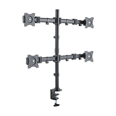 Immagine di PureMounts OFFICE 04 Supporto da tavolo per 4 monitor 33 69 cm (13 27&quot;), inclinabile: 45 a 45, orientabile: 180, ruotabile: 360, VESA 100x100, nero