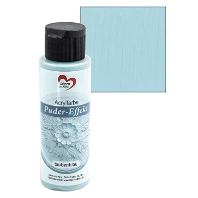 Immagine di Ideen mit Herz Colore acrilico effetto cipria, 70 ml, anticato, altamente coprente, pigmentato, a base d&#039;acqua (blu tortora)