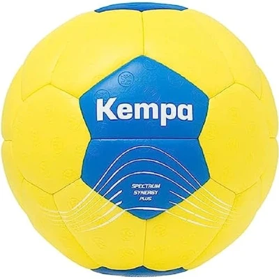 Immagine di Kempa Spectrum Synergy Plus Palla da Pallamano Partito e Allenamento con una costruzione di 30 pannelli, Unisex Adult, Giallo Svedese/Blu Svedese, 2