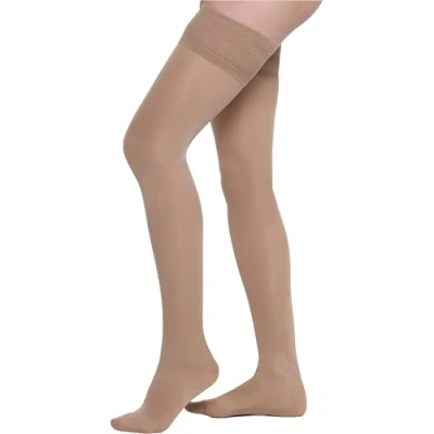 Immagine di BeOnTop Calze Autoreggenti Compressione Graduata Donna 140 Denari 22 23 mmHg, Comfort Support Line, by Gambetti Made in Italy