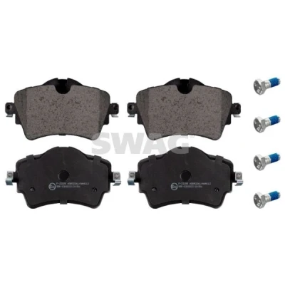 Immagine di SWAG 33 10 0185 Kit pastiglie freno Assale anteriore Predisposto per contatto segnalazione usura con bulloni/viti MINI: Hatchback, Clubman, Hatchback