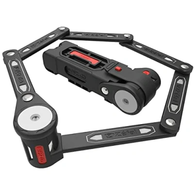 Immagine di ZEFAL K Traz F16L Lucchetto articolato per bici pieghevole con staffa Bicicletta/Scooter/Motocicletta Compatto e molto resistente, nero, S