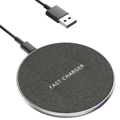 Immagine di Pad di ricarica wireless da 20 W, caricabatterie veloce compatibile con iPhone 12/13/14/15/16, stazione induttiva Samsung Galaxy S24/S23/S22/S21/Google Pixel