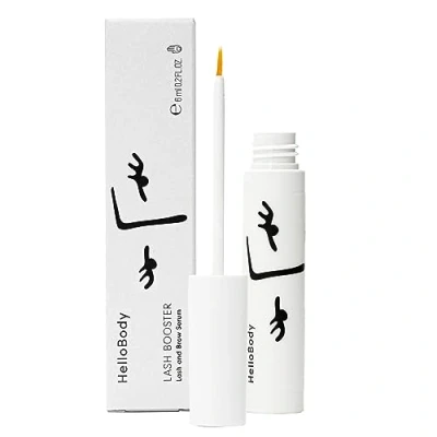Immagine di HelloBody Lashbooster siero per ciglia 6 ml, più lunghe e dense, senza profumo delicato sulla zona degli occhi, formula naturale, ormoni, sopracciglia