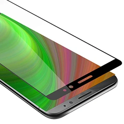 Immagine di Cadorabo Pellicola Protettiva copertura completa compatibile con Huawei MATE 8 in TRASPARENTE NERO Vetro di protezione del display (Tempered) durezza 9H compatibilità 3D touch