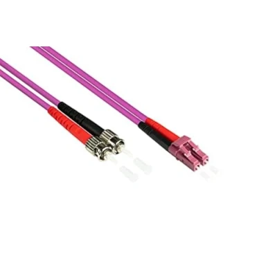 Immagine di &#039;Good Connections connettore in fibra ottica Duplex LC a SC multimodale 50/125 onde di luce della testa cavo Patch ST 0,5 m OM4 Violett/Pink