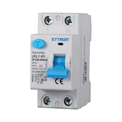 Immagine di A2ZWORLD Interruttore Differenziale Puro Tipo A 300mA, RCCB Classe 300mA 2P 25A, 1P+N 2 Poli 6kA 220V, Occupa Moduli Barra DIN