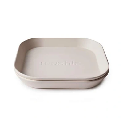 Immagine di mushie Piatti Bambini Set di 2 Senza BPA Stoviglie Sicure per Lavastoviglie e Microonde Prodotto in Danimarca Ivory