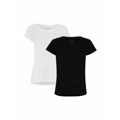 Immagine di Danish Endurance 2PACK Tshirt basic, Donna, Taglia: Medium, Mc (1xwhite, 1xblack)