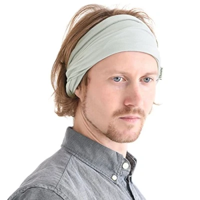 Immagine di Casualbox Uomo elastico bandana Fascia Per capelli giapponese lungo dreads testa incarto Grigio Chiaro