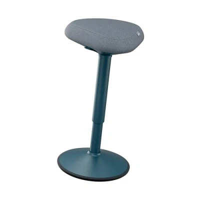 Immagine di Leitz Ergo Active Sgabello Per Posizione in Piedi, Cuscino Gommapiuma, Altezza Regolabile, Coprisedile Riciclato Post Consumo al 100%, Peso fino a 110 kg, Gamma Ergo, Grigio Scuro, 65450089