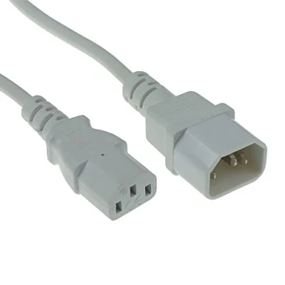 Immagine di ACT cavo per dispositivi a freddo, 5 m, C13 C14, di prolunga IEC maschio femmina, 3 pin, colore grigio AK5428