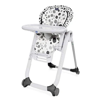 Immagine di Chicco Polly Progres5 Seggiolone Pappa Regolabile per Bambini 0 Mesi, 3 Anni (15 kg), Trasformabile in Rialzo Sedia Bambini, Reclinabile a Sdraietta, con 4 Ruote e Chiusura Compatta, Anthracite