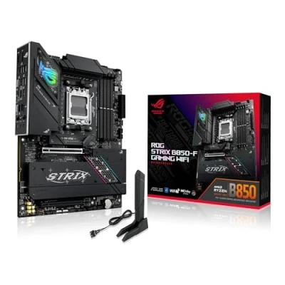 Immagine di ASUS ROG Strix B850 F Gaming WiFi, Scheda Madre AMD ATX, 16+2+2 Fasi di Alimentazione, slot DDR5, PCIe 5.0 con Q Release, 4 M.2, WiFi 7 Antenna, AI Advisor, Networking II