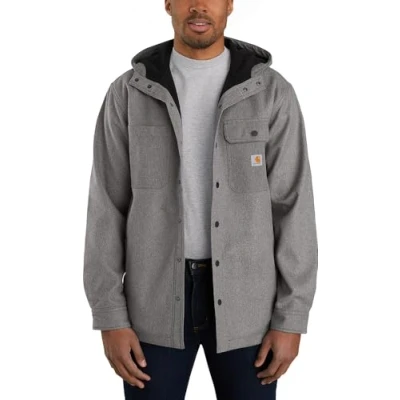 Immagine di Carhartt Giacca da uomo Rain Defender Relaxed Fit pesante con cappuccio, Erica, nero , 4X Large Grande