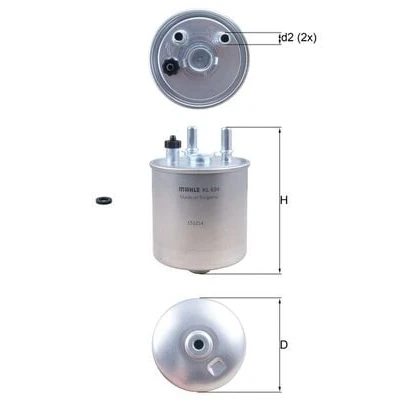 Immagine di MAHLE ORIGINAL KL 639D Filtro Carburante per condotti/circuiti 10 10,0 RENAULT: Kangoo II Express, / Grand Kangoo, LAGUNA 3 Grandtour