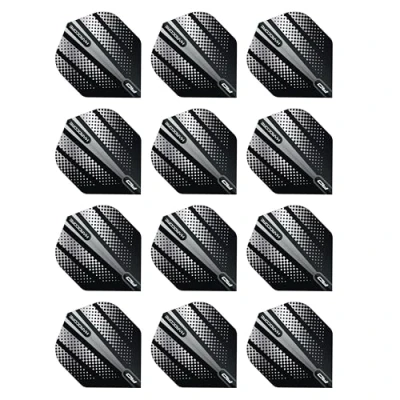 Immagine di RED DRAGON Hardcore Radical Black Flash Dart Flights 4 Sets per Pack (12 in Total)