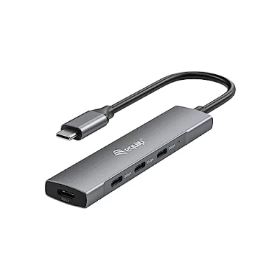 Immagine di Equip 128963 4 Porte USB C® (USB 3.1) Multiport Hub Nero, Argento