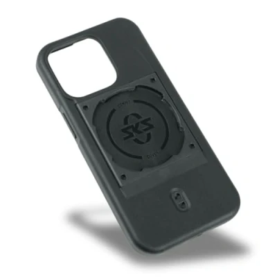 Immagine di SKS GERMANY Unisex Cover per iPhone 15 Pro Custodia COMPIT System (piacevole al tatto, antiurto, con dispositivo di fissaggio, in plastica resistente all&#039;usura), nero, taglia unica