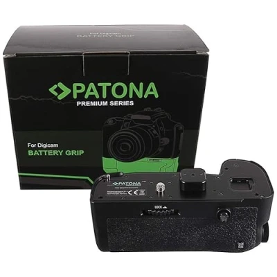 Immagine di PATONA 1488 Impugnatura portabatteria di ricambio per Panasonic DMW BGG9 Lumix DC G9 con telecomando (scomparto 1x batterie BLF19)