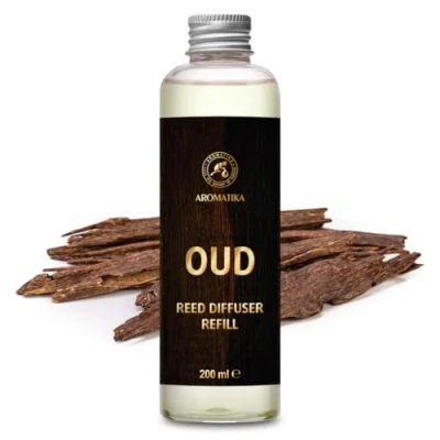 Immagine di Ricarica Diffusore a Lamella Oud 200 ml Fragranza Intensa e Duratura Aromaterapia per Casa Profumo interni di Aromi Reed Diffuser Refill