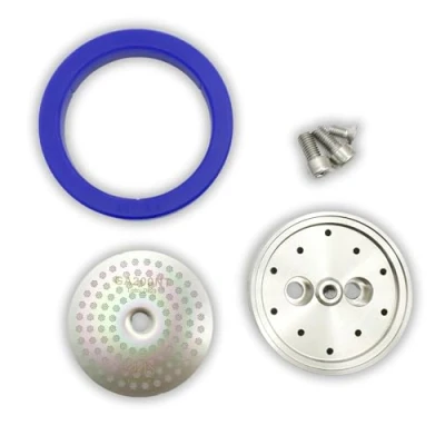 Immagine di Kit di messa a punto realizzato per Gaggia Classic. Supporto doccia aggiornato in acciaio inox IMS Precision Nanothech GA200NT, guarnizione silicone Cafelat e tutte le viti (kit regolazione