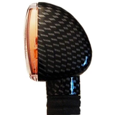 Immagine di one by Camamoto coppia kit frecce (cod 77206145EC lampada demon carbonio carbon look gambo corto omologate CE attacco universale compatibile con moto scooter cafe race motard enduro quad)