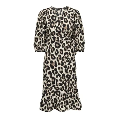 Immagine di ONLY Onlolivia Wrapmidi Dress Vestito estivo, Donna, Taglia: Medium, Cloud dancer/hula
