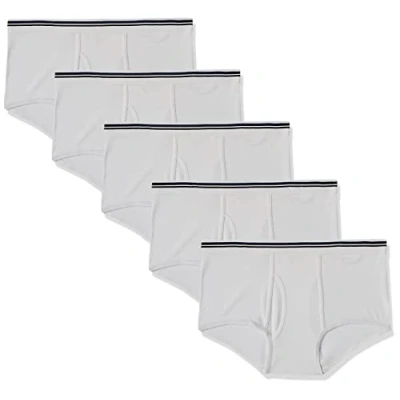 Immagine di Amazon Essentials Slip Intimo in Cotone Senza Etichetta Uomo, Pacco da 5, Bianco, 5XL Plus