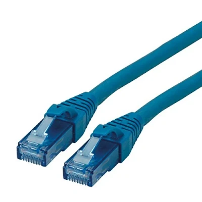 Immagine di Roline 21.15.2743 RJ45 cavo di rete, patch CAT 6A U/UTP 3.00 m Blu non schermato, Privo alogeni, Ritardante fiamma 1 pz.
