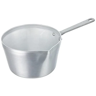 Immagine di Pentole Agnelli Linea Family Cooking Alluminio Casseruola Conica con Un Manico e Becco, Argento, 14 cm