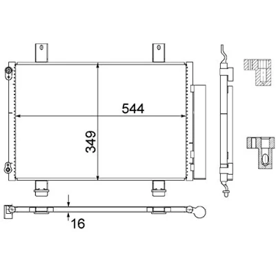Immagine di MAHLE ORIGINAL AC 456 000S Condensatore con essiccatore 16 10,15 504 SUZUKI: SWIFT 3