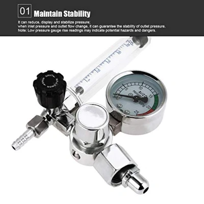 Immagine di Regolatore di Pressione Argon 0 25MPa Calibro del Portata Misuratore ad per Saldatura Mig Tig G5/8