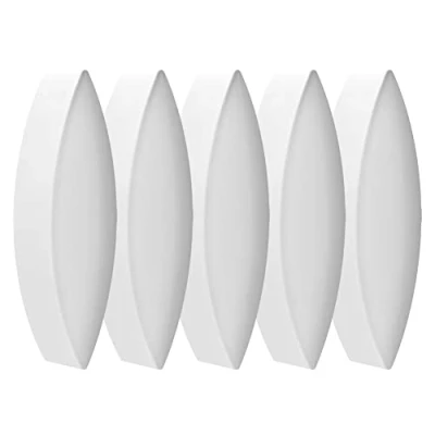 Immagine di stonylab Agitatore Magnetico, 50 mm Barra di Agitazione da Laboratorio Set Barre Rivestite in PTFE Magnetiche Miscelatore Bianco per Agitatori, Forma Oliva, 5 PK