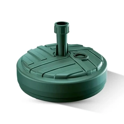 Immagine di GARDENIX Base per ombrellone, Rotondo, Verde, in plastica, riempibile con Sabbia, Acqua, Ghiaia Giardino, Spiaggia, terrazzo, portaombrelli, Supporto ombrellone