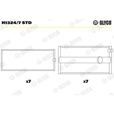 Immagine di GLYCO H1324/7 STD Cuscinetto albero a gomito