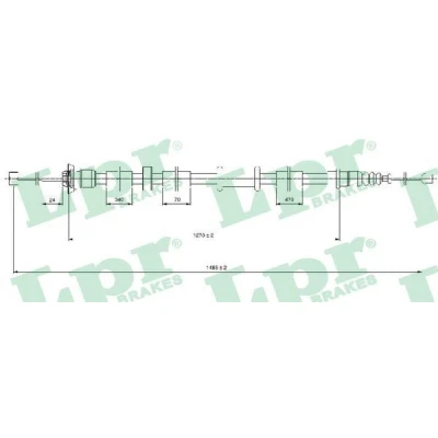 Immagine di LPR C0520B Cavo Freno 1485/1270 a disco FIAT: Panda II Hatchback