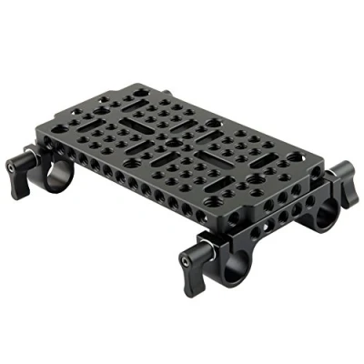 Immagine di NICEYRIG multi funzione formaggio piastra treppiede di base con doppia asta 15 mm morsetto per DSLR spalla Rig