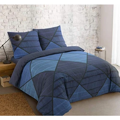 Immagine di VISION Set copripiumino reversibile Harold 260 x 240 cm con 2 federe per letto Kingsize persone 100% cotone