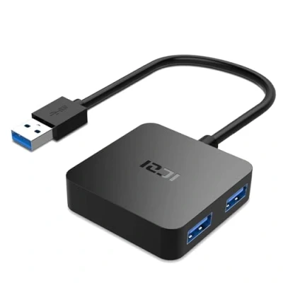 Immagine di ICZI Hub USB 3.0, 4 in 1 Multiporta Sdoppiatore Adattatore Compatto per MacBook Pro, Mac Mini, Surface, PC, Notebook Nero