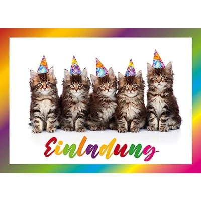 Immagine di Edition Colibri Set di 10 biglietti d&#039;invito per il compleanno dei bambini o feste a tema (11138)