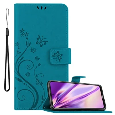 Immagine di Cadorabo Custodia Libro compatibile con Nokia X10 / X20 in BLU Fiore Design di Chiusura Magnetica, Funzione Stand e 3 Vani Carte Cover Case Wallet Book Etui Protezione