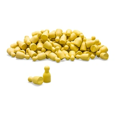 Immagine di Wissner® imparare attivamente Set di 100 personaggi/coni halma in gialli 24 x 12 mm RE Wood®