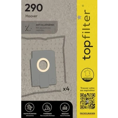 Immagine di Custodia Top Filter 64290 per Hoover Alpina, in tessuto non tessuto, 30 x 26 0,1 cm