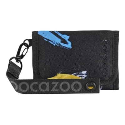Immagine di coocazoo Portafoglio, portafoglio con finestra interna ed esterna, portamonete e scomparti per carte di credito, chiusura in velcro, poliestere, a partire dalla 3a classe, Crazy Artnight Nero Blu
